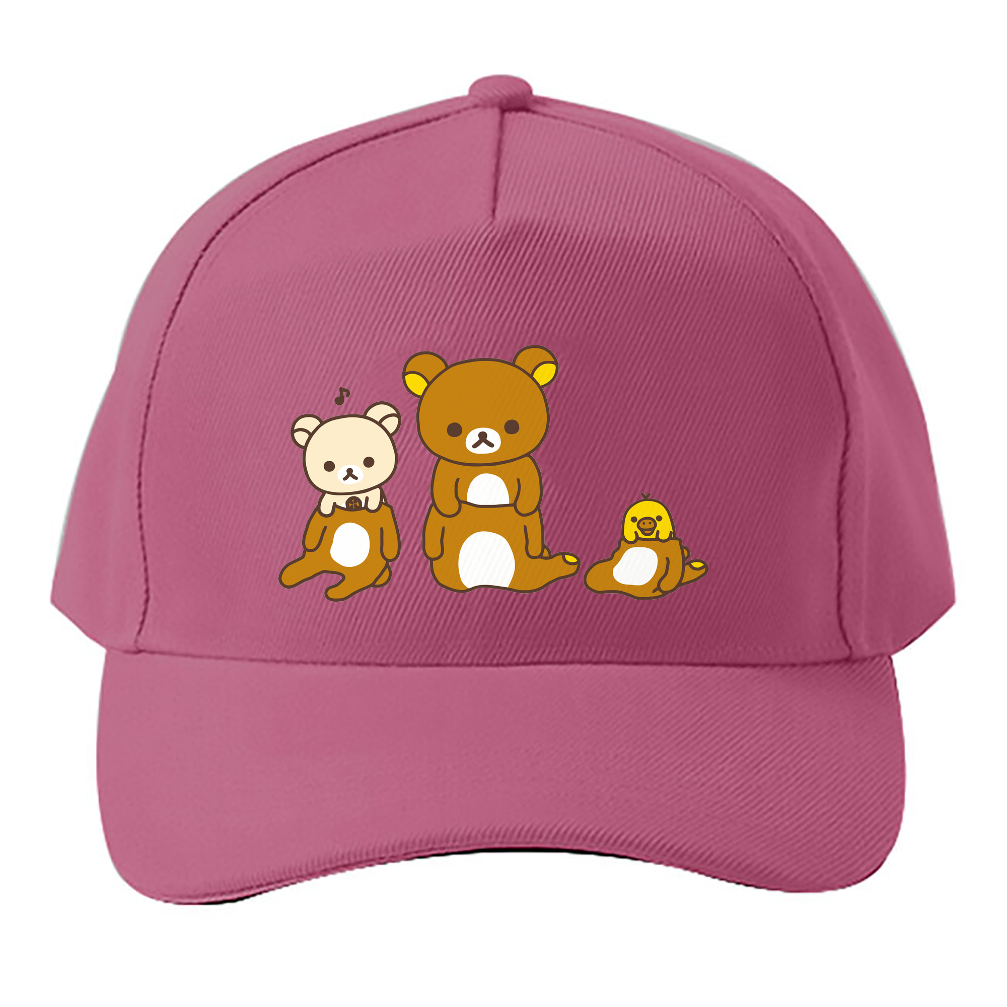（画像用） リラックマ リラックマ キイロイトリ Rilakkuma Korilakkuma Kiiroitori ベースボールキャップ 綿100％ 男女兼用 帽子 スポーツ